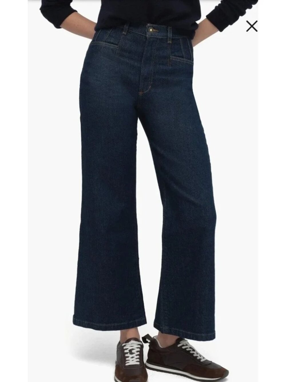 Favorite Daughter The Jordie Jeans Pepper Cotton High Rise Wide Leg Blue Size 30